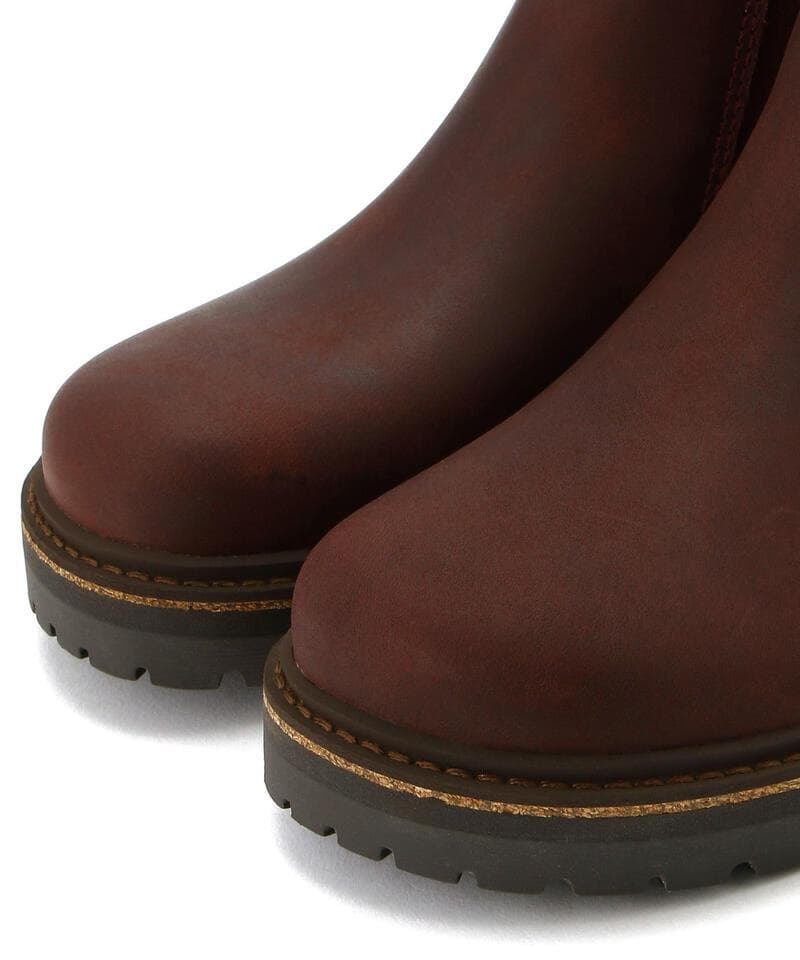 未使用品！ビルケンシュトック本革サイドゴアブーツ防水 24.5 バーガンディ