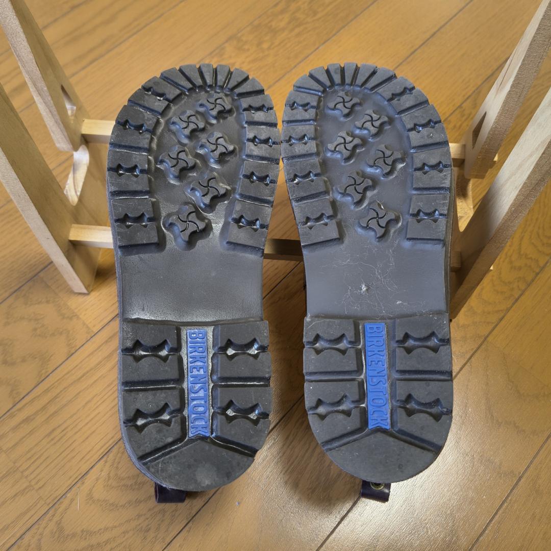 未使用品！ビルケンシュトック本革サイドゴアブーツ防水 24.5 バーガンディ