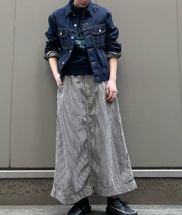 45R45rpm モンプチデニムのペインタースカート