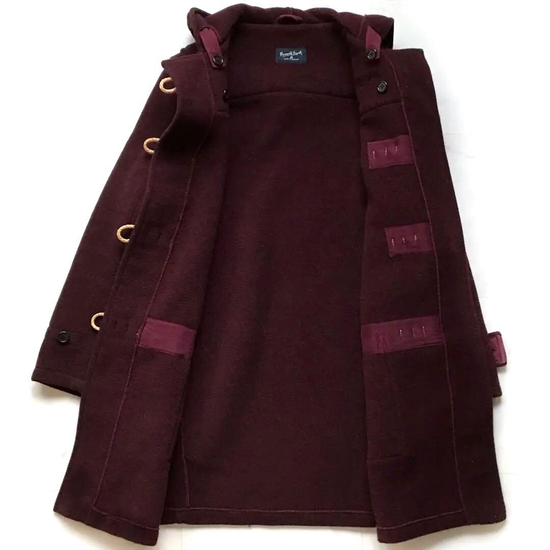 美品 マーガレットハウエル ダッフルコート 旧ロゴ 英国製 木製トグル ワイン