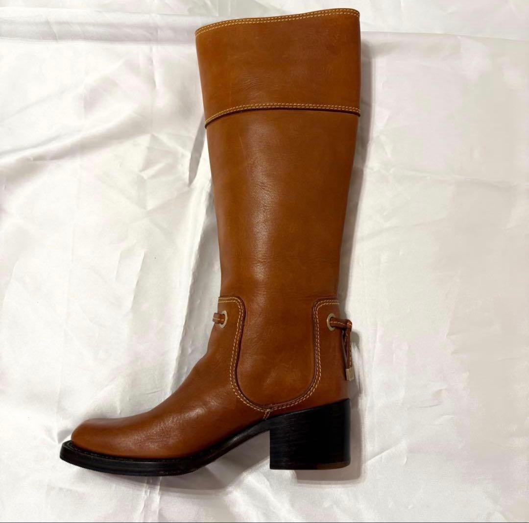 LOUIS VUITTON ルイヴィトン ロングブーツ キャメル レザー 36