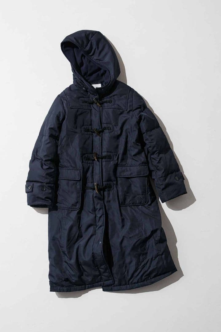 ★フェリシモ♪撥水ネイビーロングダッフルダウンコート★新品未使用