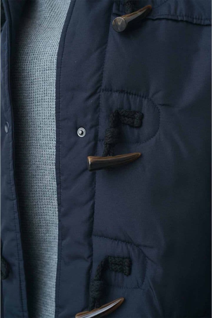 ★フェリシモ♪撥水ネイビーロングダッフルダウンコート★新品未使用