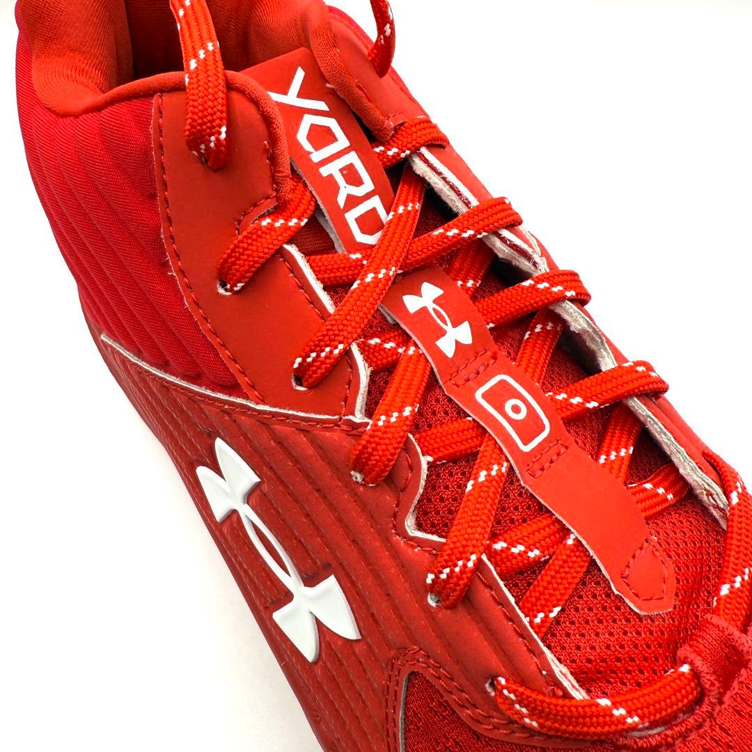 ド*ー様 【新品】アンダーアーマー UA 野球 スパイクシューズ メンズ 赤 2