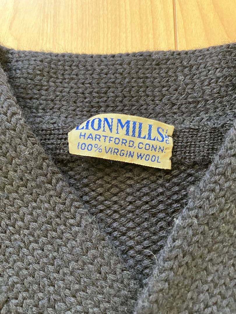 島*輔様 40s Lion Mills ネイビー セーター ミリタリー　ビンテー