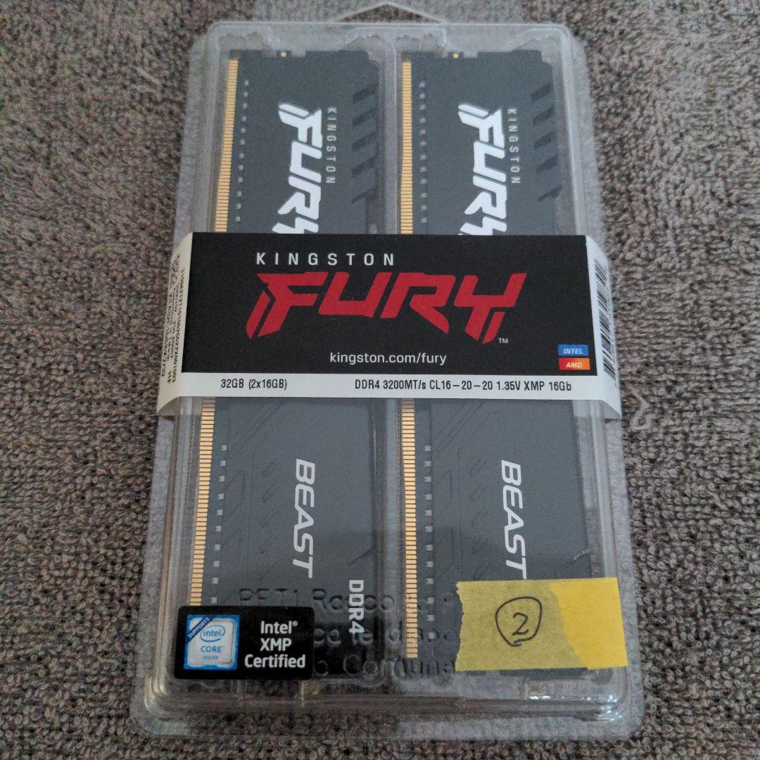 ☆②新品☆ KINGSTON FURY BEAST 32GB DDR4 3200