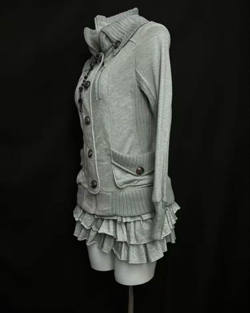 ヴィンテージ風 grunge スウェットジャケット 古着系 Y2K レディース