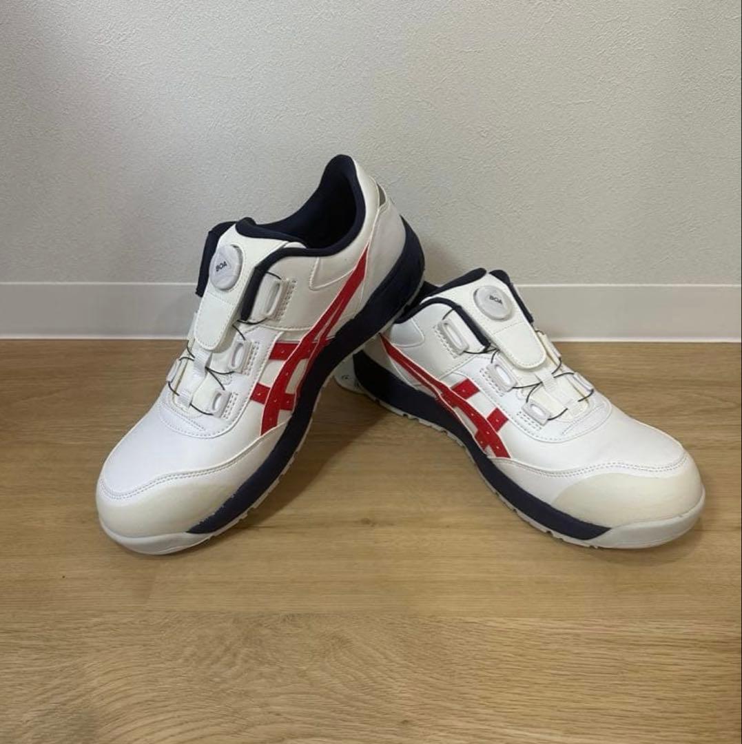 ASICS CP ホワイト/クラシックレッド 安全靴