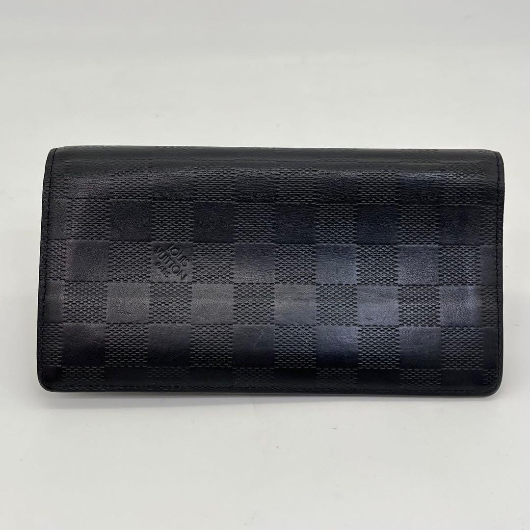 ルイヴィトン 長財布 フラップ ダミエ アンフィニ ブラザ N63010