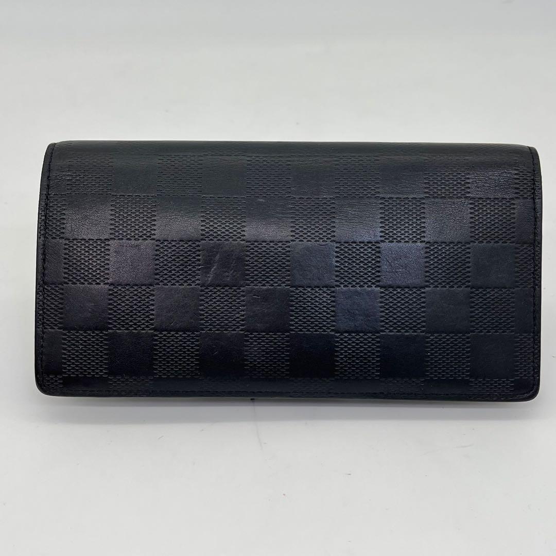 ルイヴィトン 長財布 フラップ ダミエ アンフィニ ブラザ N63010