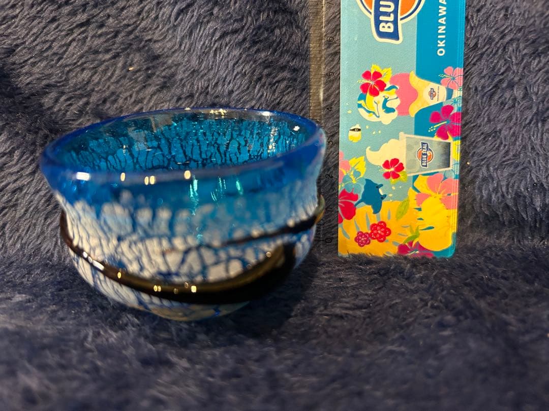 正月SALE‼️稲嶺盛吉製作琉球ガラス　ペア土紋お猪口