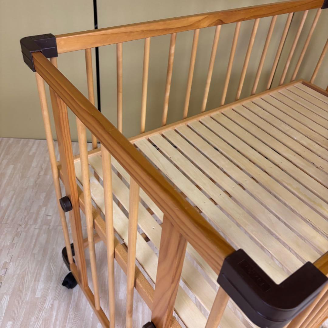 ☆除菌清掃済☆　ファルスカ　ベッドサイドベッド03　ラージ　ナチュラル　ベルト付