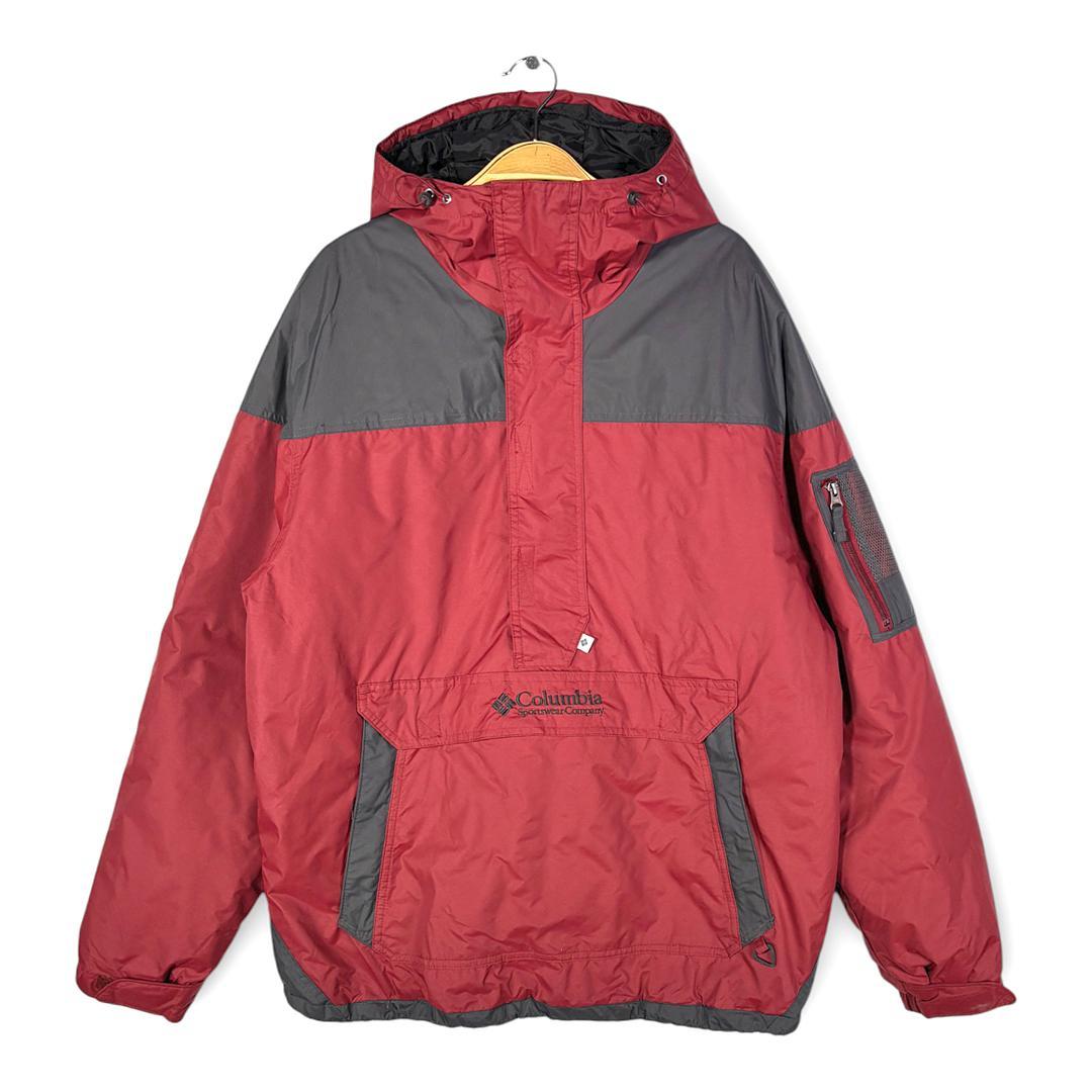コロンビア チャレンジャー ナイロンアノラック バーガンディー 中綿 XL 古着