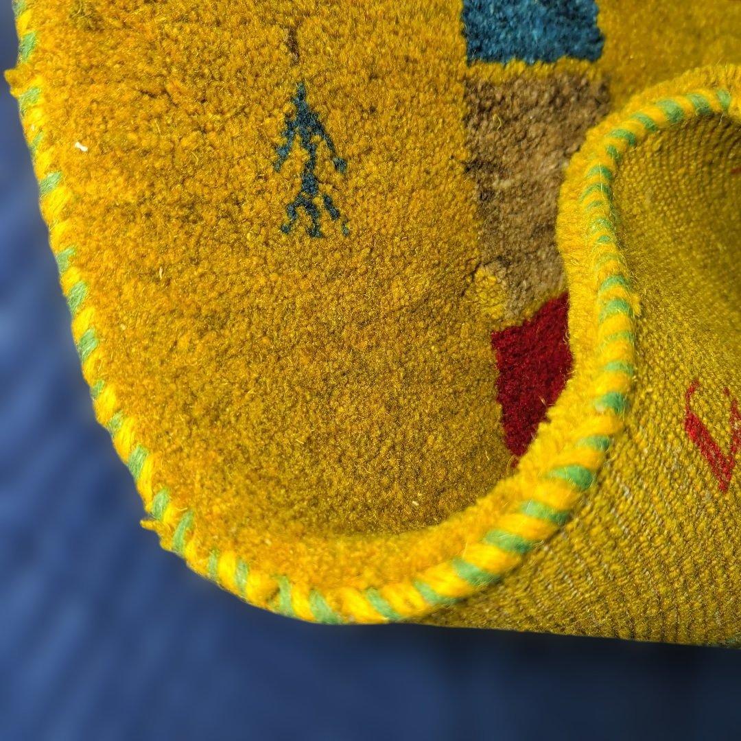 世界に一つだけの手織り絨毯 ギャッベ ラグ 178×115cm ウール100%