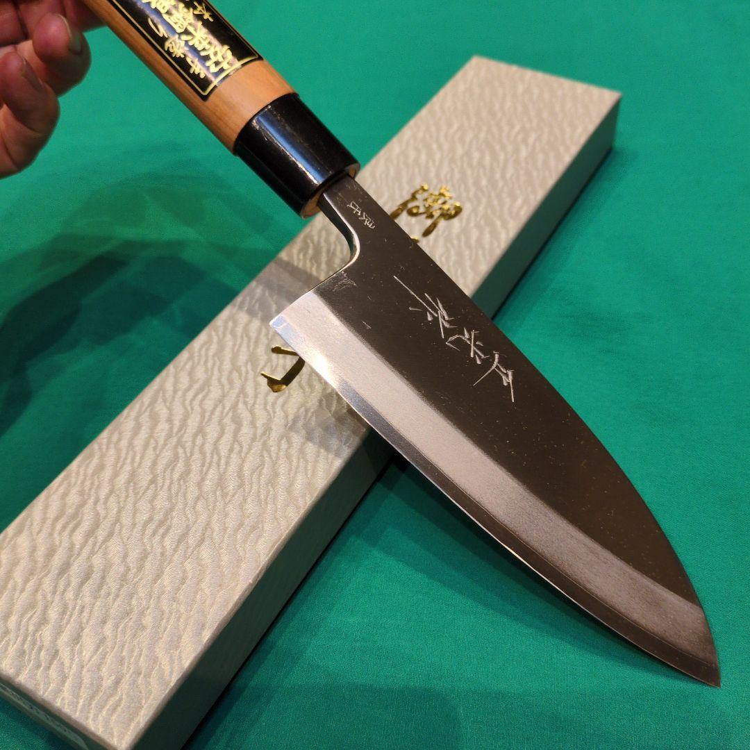 《銀三鋼使用》正光作　出刃包丁　５寸　150ミリ　桜柄付き