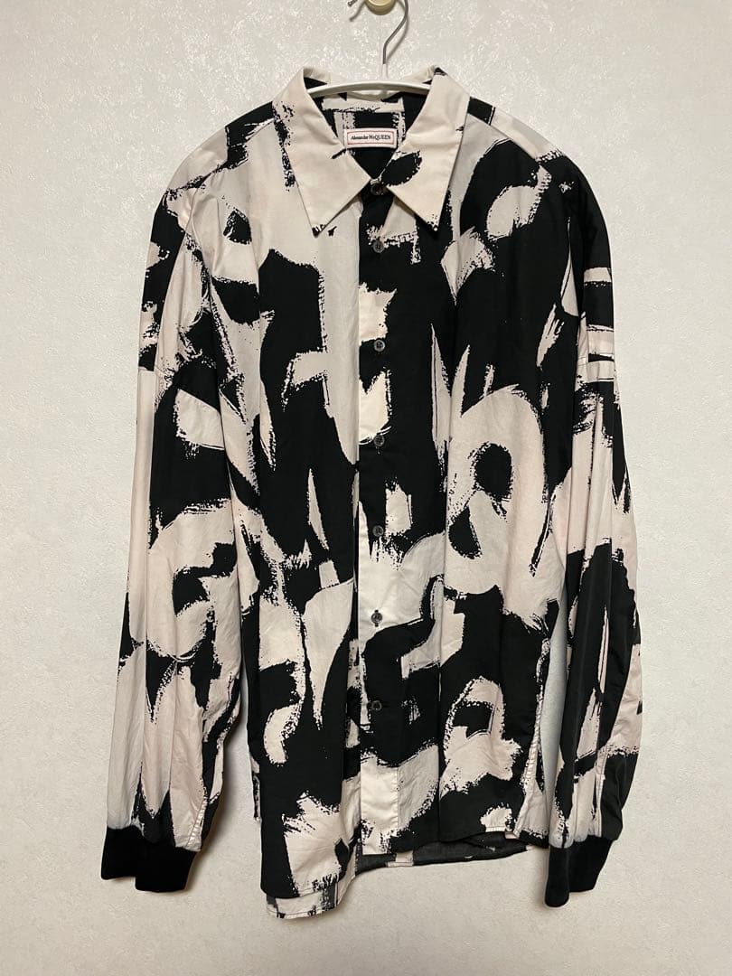 ば*ん様 Alexander McQueen アブストラクト柄長袖シャツ