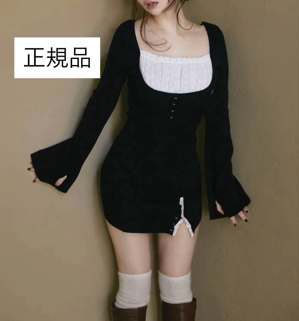 andmary アンドマリー Poppy lace mini dress