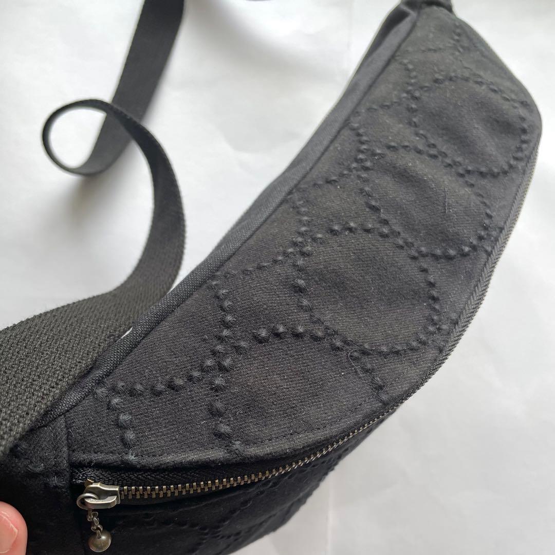 【受注製作】ミナペルホネン タンバリンブラック×ブラック　ボディバッグ