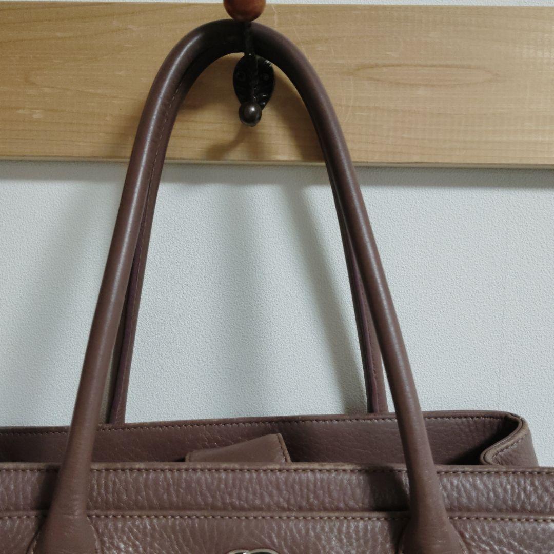 シャネル　ブラウン レザー ハンドバッグ