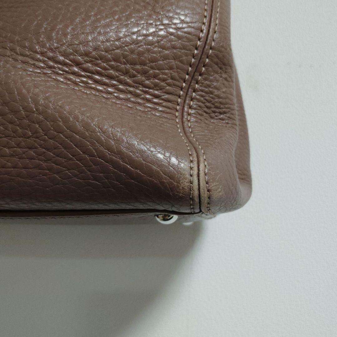 シャネル　ブラウン レザー ハンドバッグ