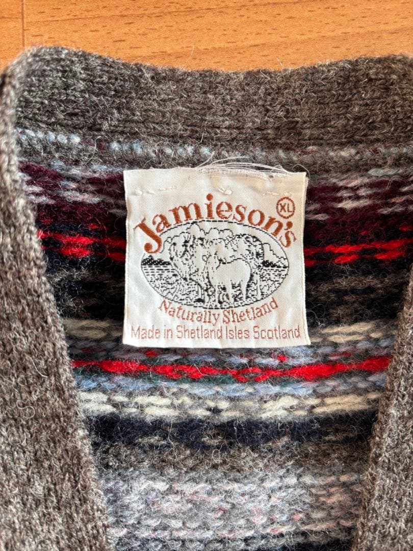 Jamieson's フェアアイル柄 ニットベスト　XL
