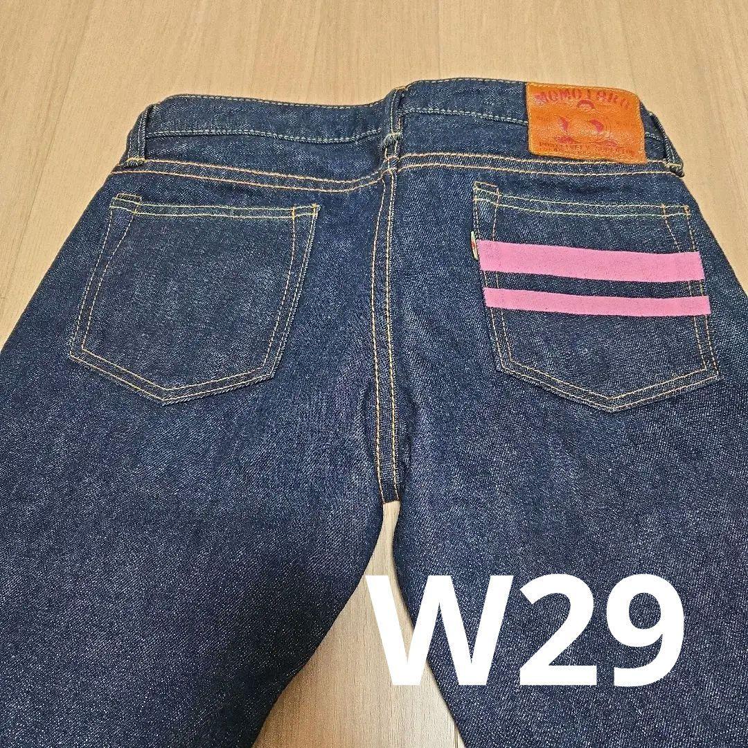 桃太郎ジーンズ ストレートデニム ダークブルー レディース W29