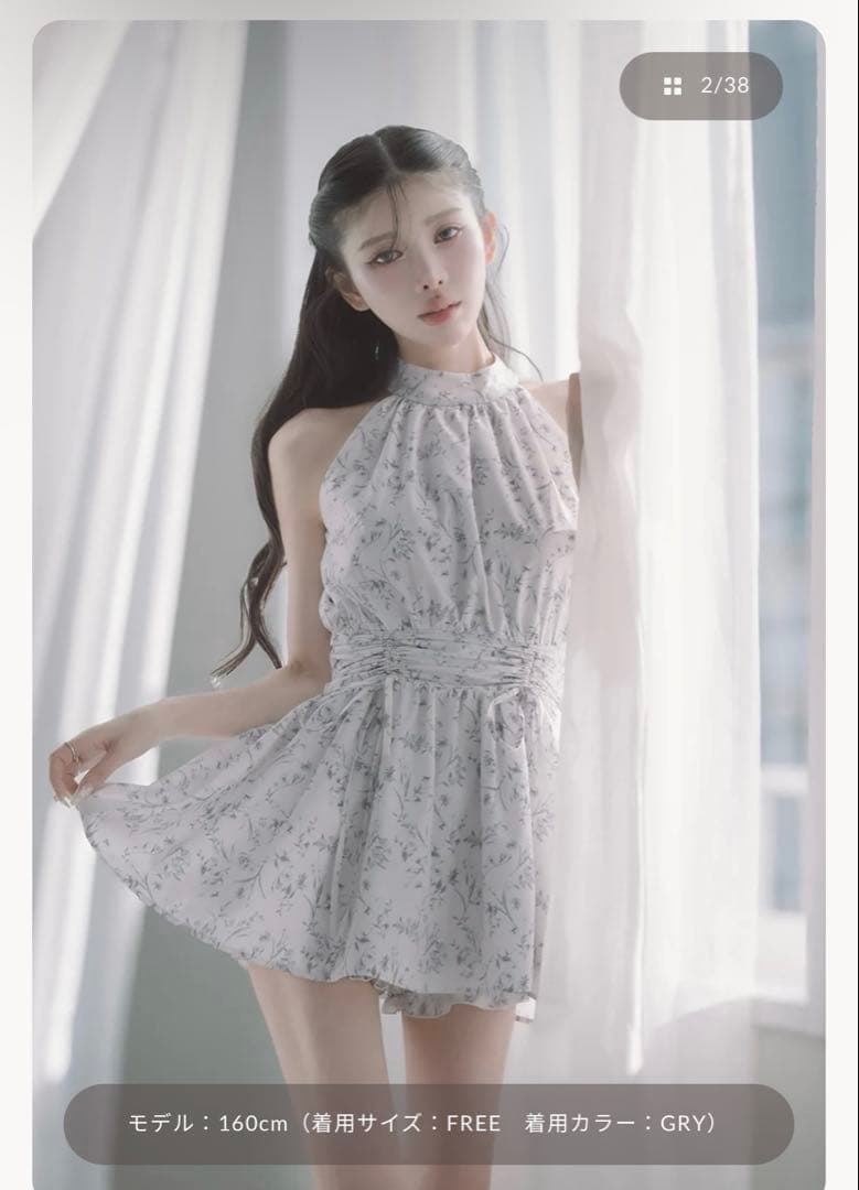 Darich アメスリギャザーフレアミニワンピース