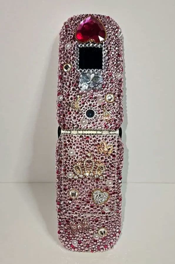 【ハート③】デコ電/平成レトロ/ガラケー/ギャル/GAL/キティ/凸電