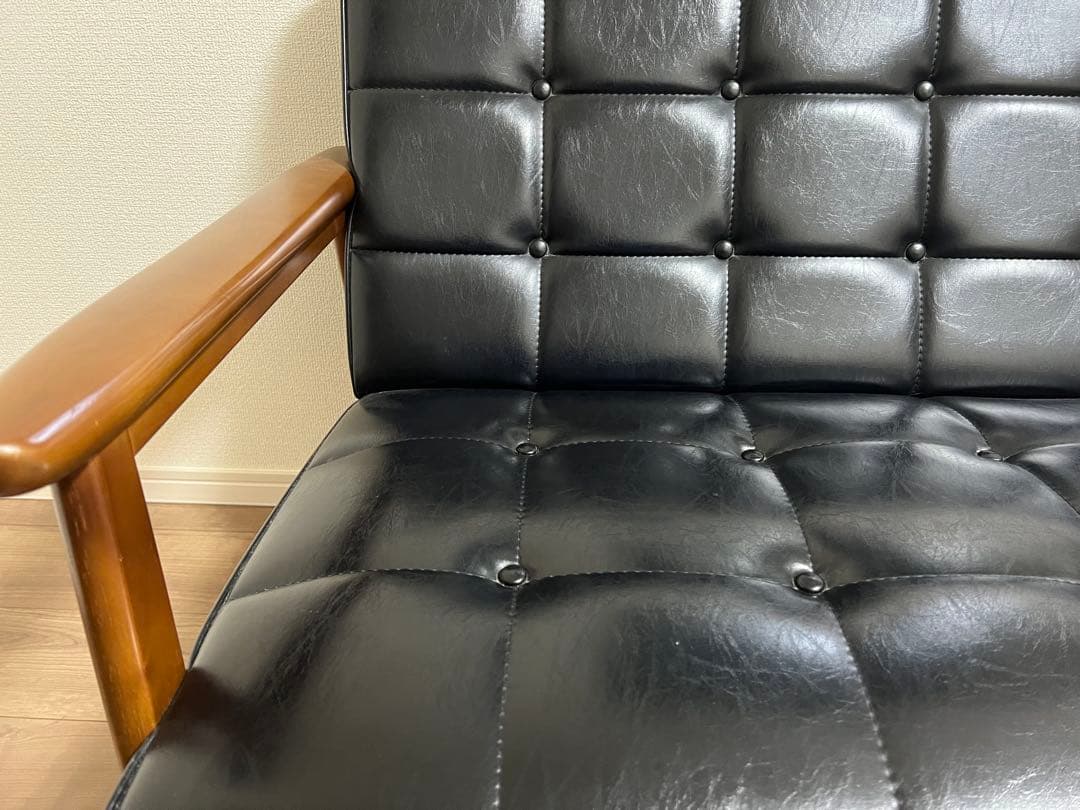 カリモク60　Kチェアー　2シーター　スタンダードブラック