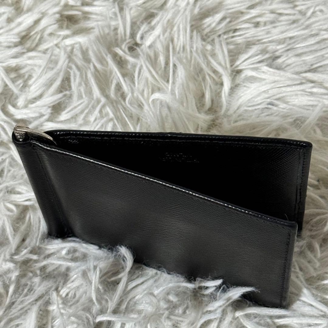 美品✨PRADA プラダ　マネークリップ 2MN077 サフィアーノ　メタルロゴ