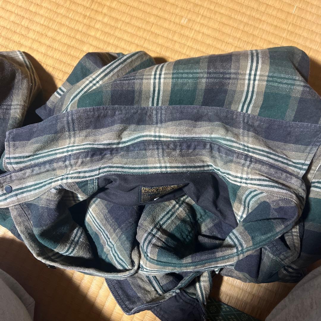 【DELUXEWARE】 HV-22 ロゼンジ XL ネルシャツ