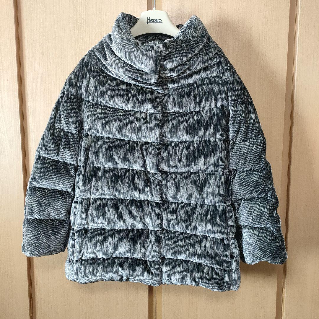 極美品✨ヘルノ ベルベット ショート丈 シグネチャーコレクションダウンジャケット