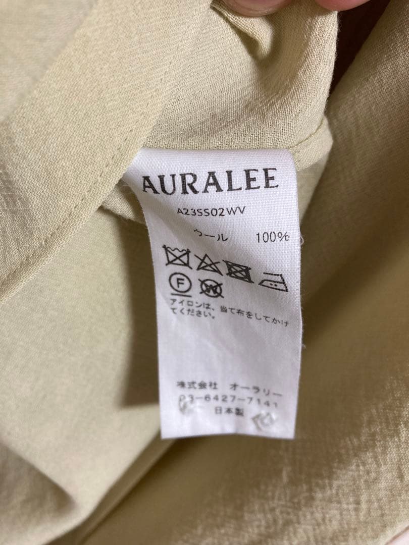 トップス AURALEE 23SS HARD TWIST WOOL VIYELLA