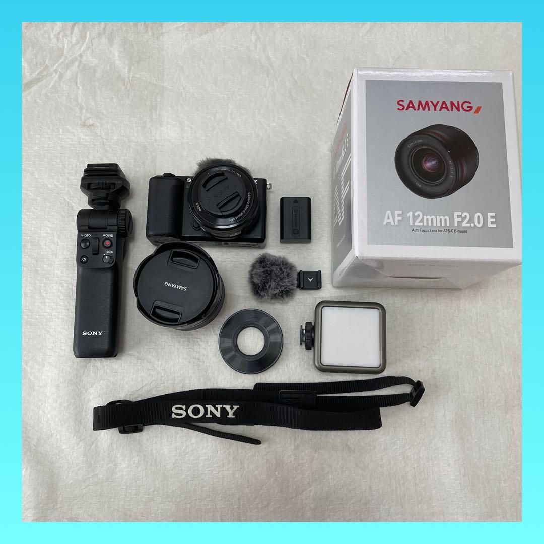 zv-e10 レンズ２個、グリップ 付き/SAMYANG 12mm F2.0 E
