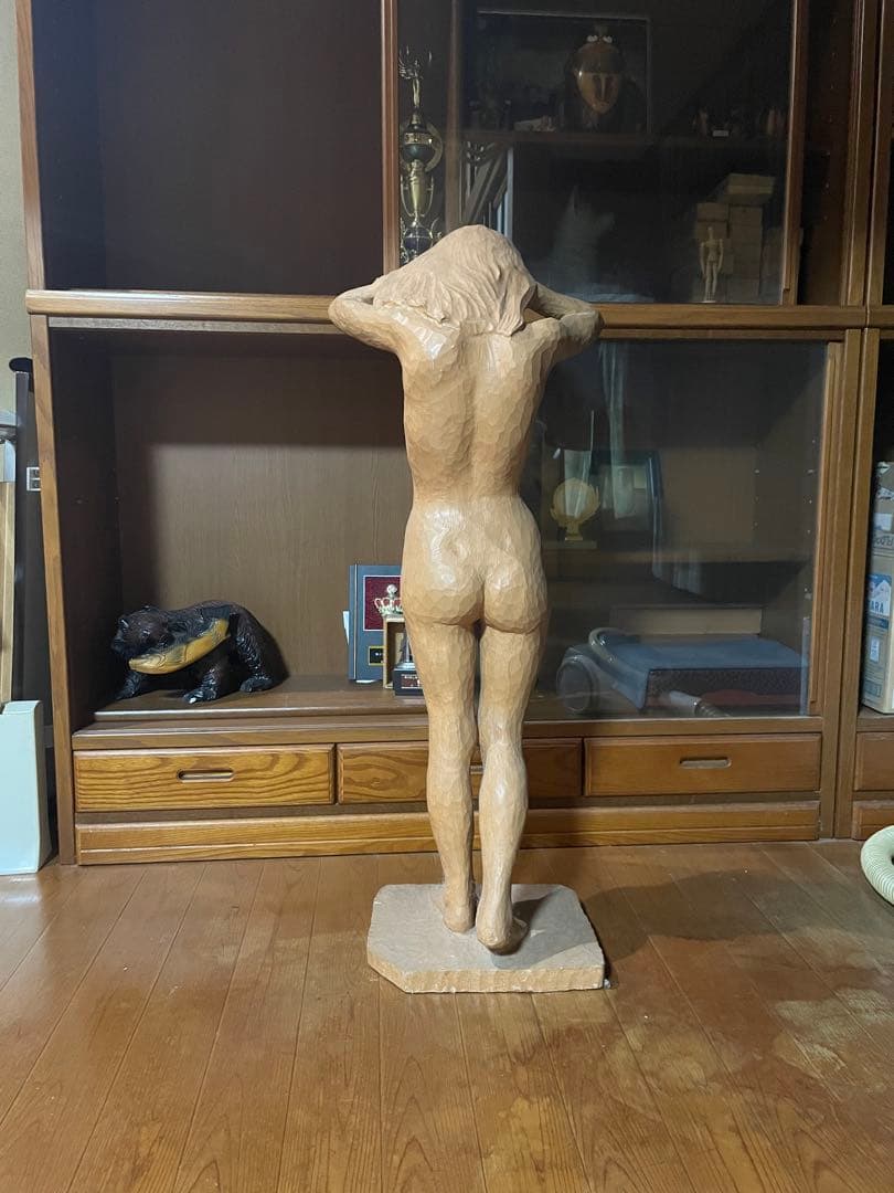 陶器製 抽象的な女性像 約110cm