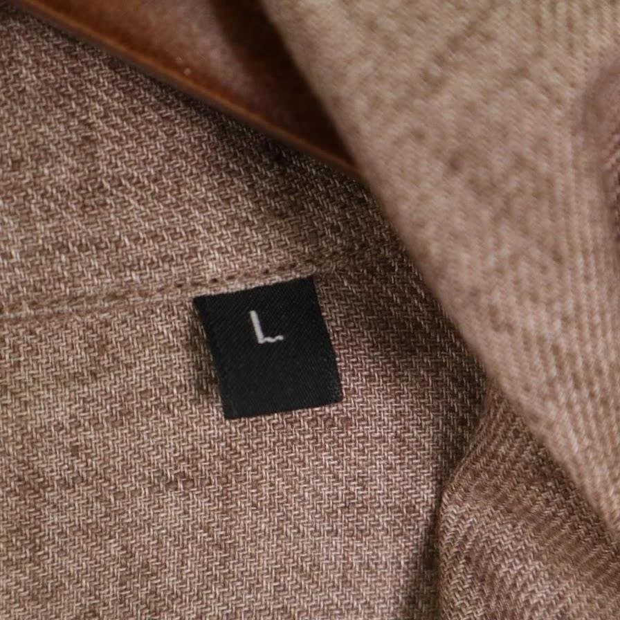 Ermenegildo Zegna リネン100% 長袖シャツ L ベージュ 麻