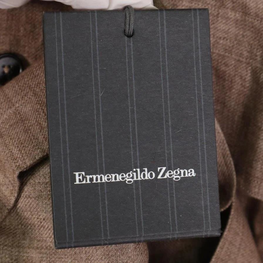 Ermenegildo Zegna リネン100% 長袖シャツ L ベージュ 麻