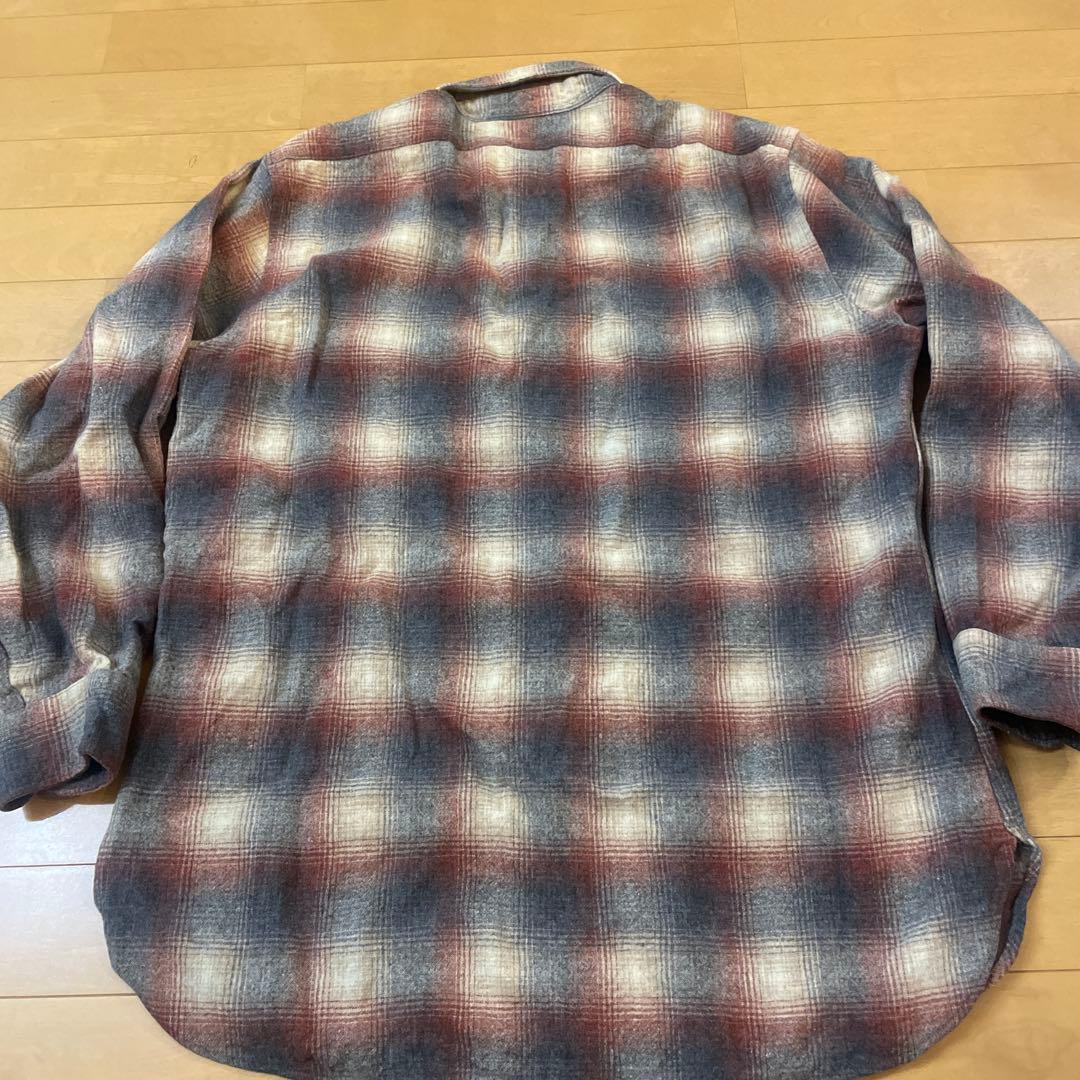 キ*ピ様 オンブレチェック pendleton ウールシャツ XL