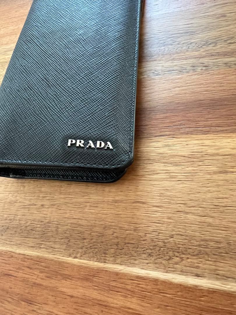 ク*ー様 PRADA ブラックレザー 長財布