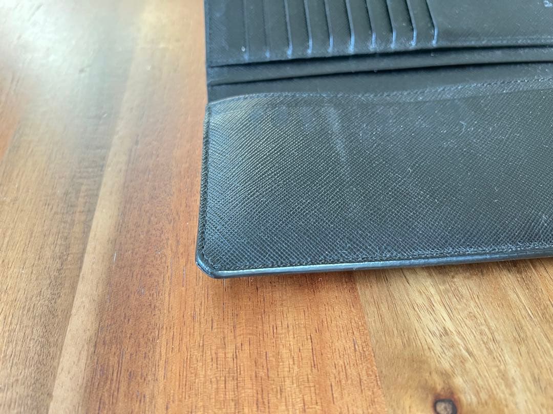 ク*ー様 PRADA ブラックレザー 長財布