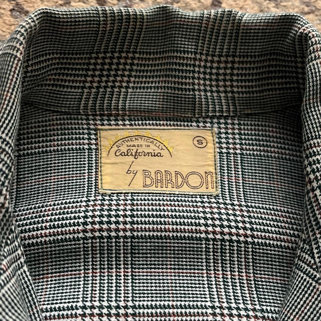 40s 50s レーヨン ギャバジン シャツ オープンカラー ヴィンテージ