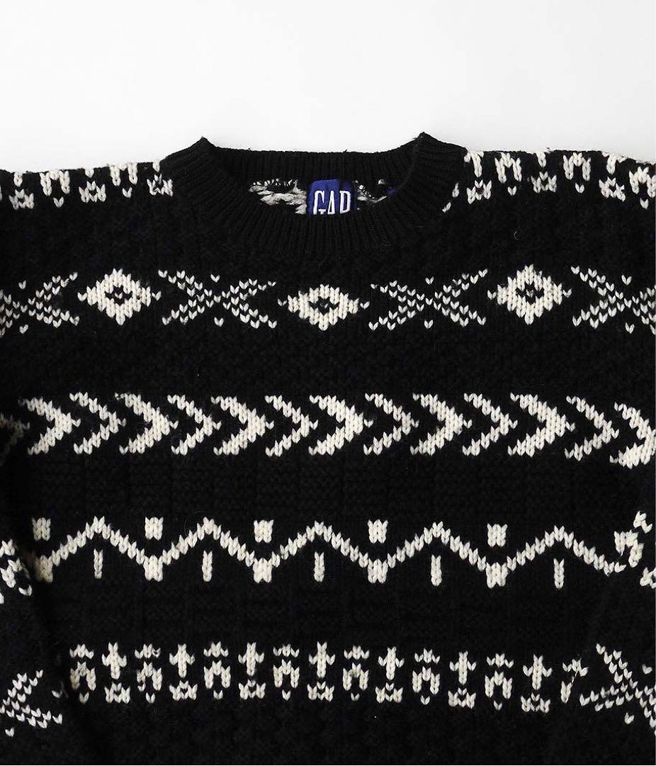希少90's OLD GAP オールドギャップ　ノルディック柄　3Dニット　XL