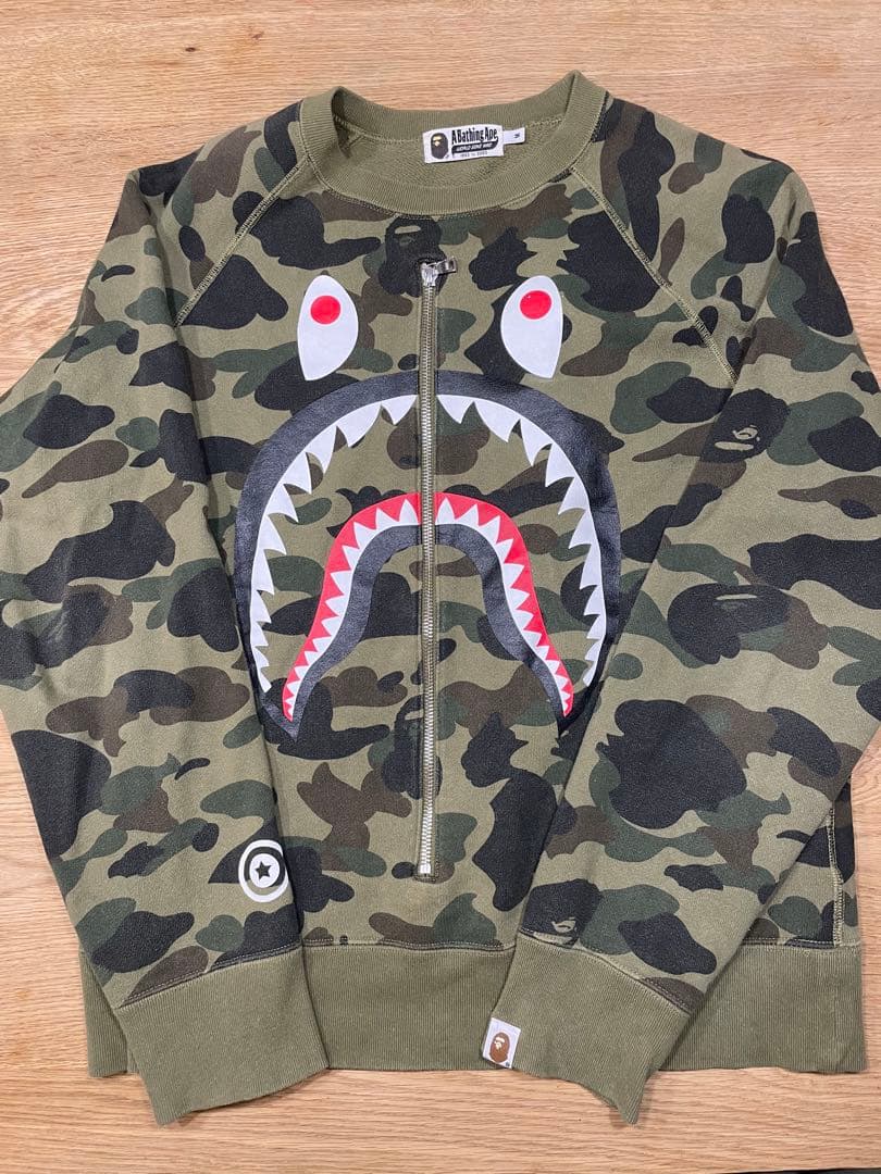 A Bathing Ape カモフラージュ シャーク　スウェット M 裏起毛