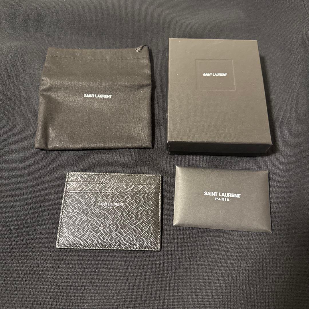 SAINT LAURENT ブラック レザー カードケース