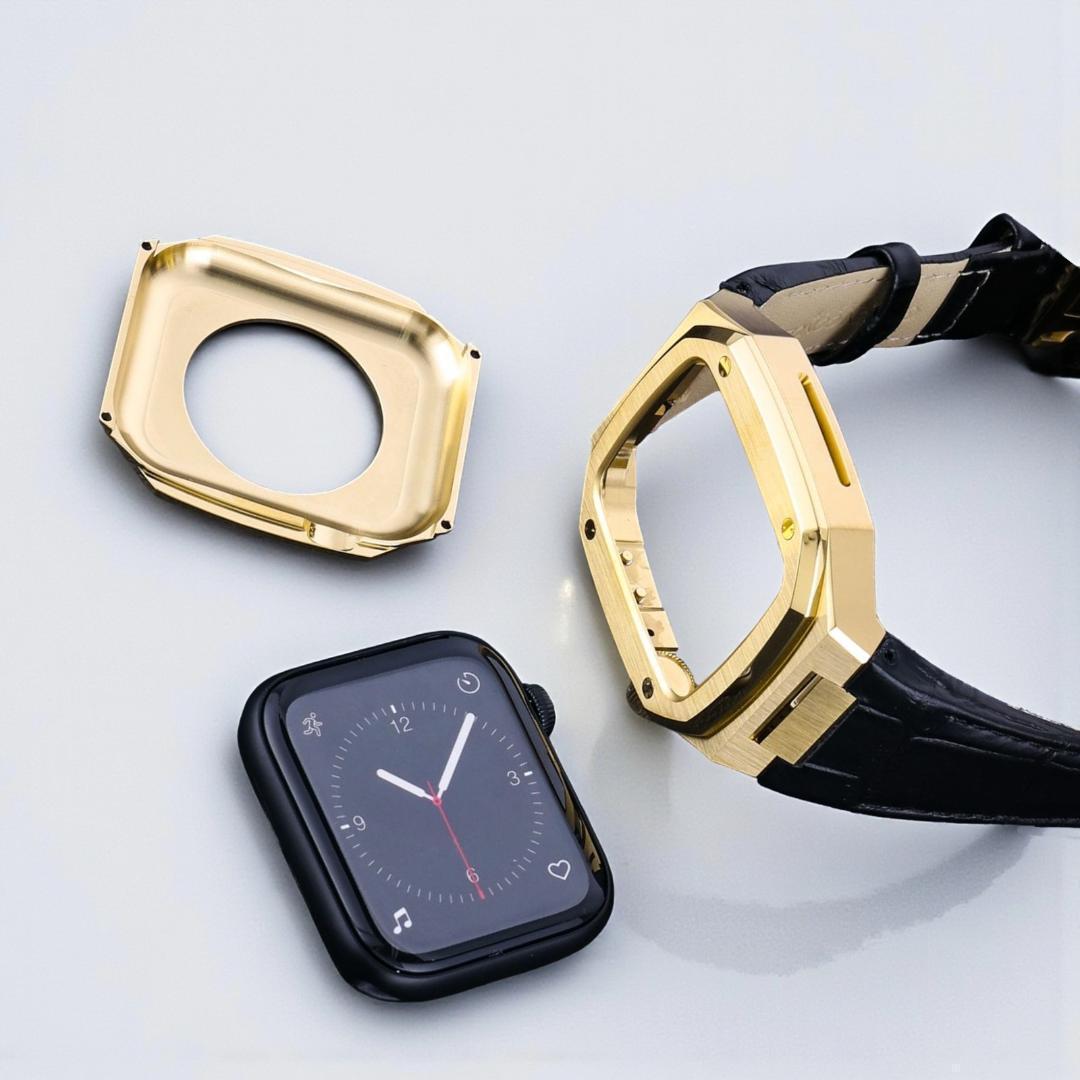 Apple Watch Case – Leather (Gold) 18K 時計