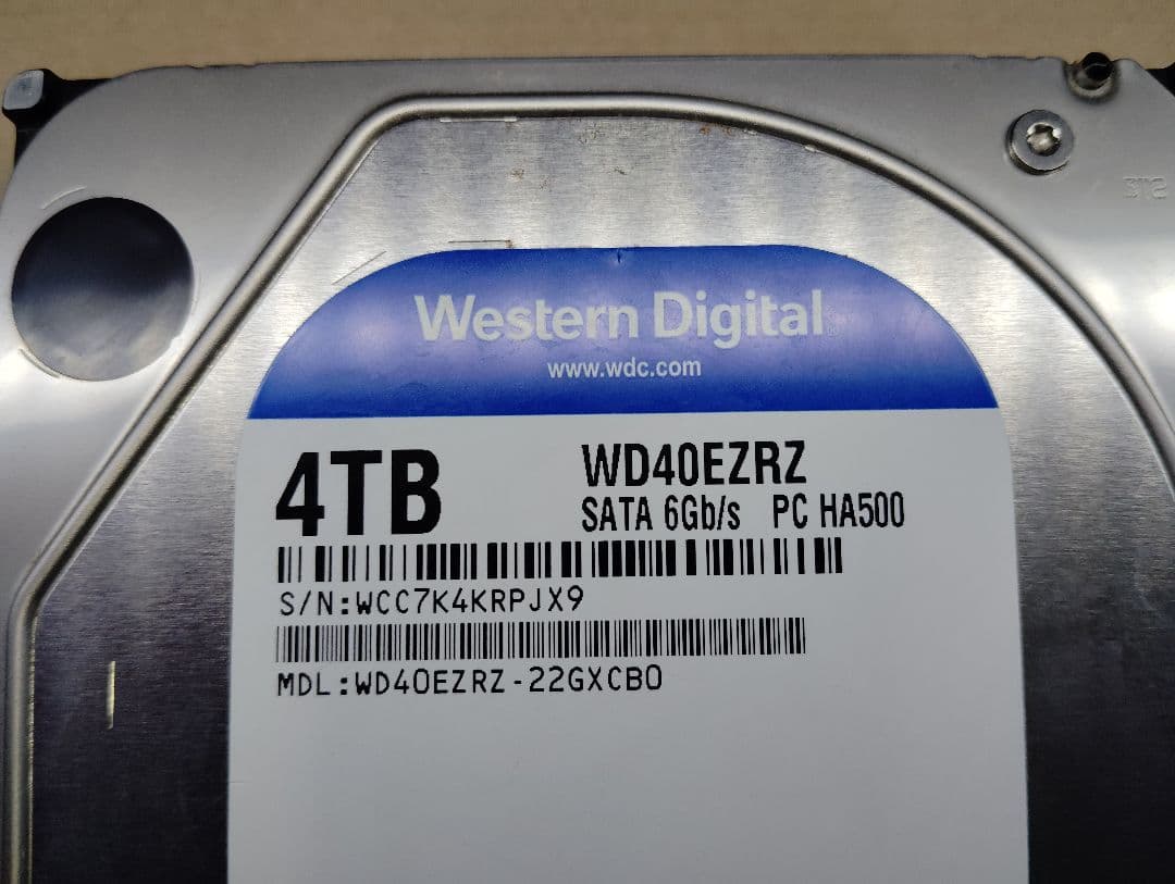 内蔵型ハードディスクドライブ Western Digital WD40EZRZ 4TB HDD