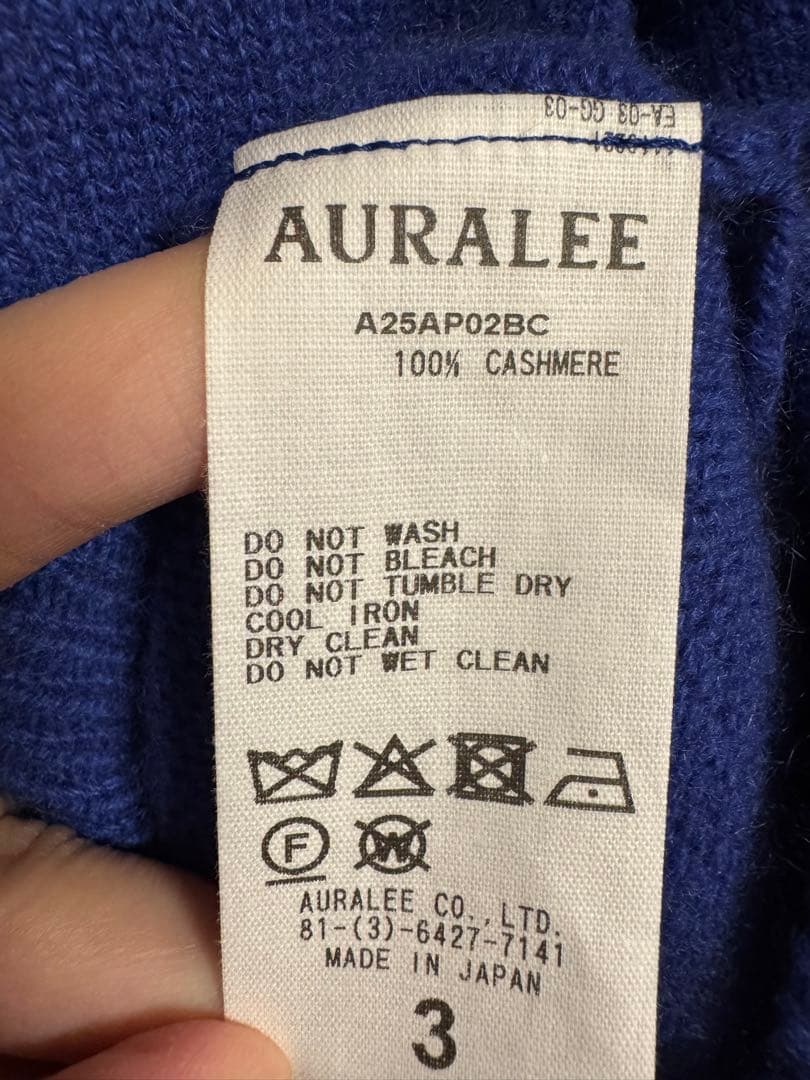 トップス AURALEE 25aw BABY CASHMERE KNIT P/O