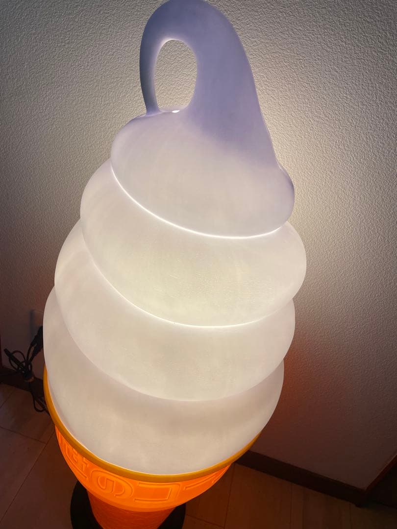 日世 ソフトクリーム看板 電飾 販促 ライト 電気 置物 行燈