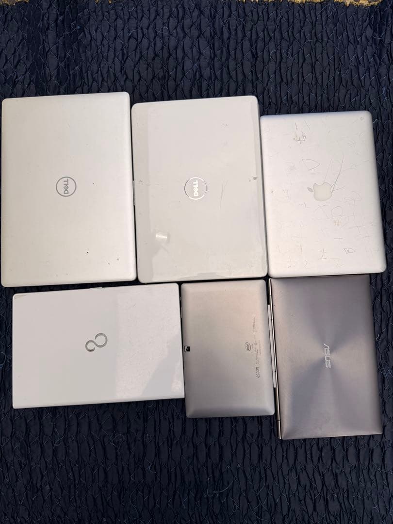 Apple FUJITSU ASUS DELL ノートPC(ジャンク品まとめ)