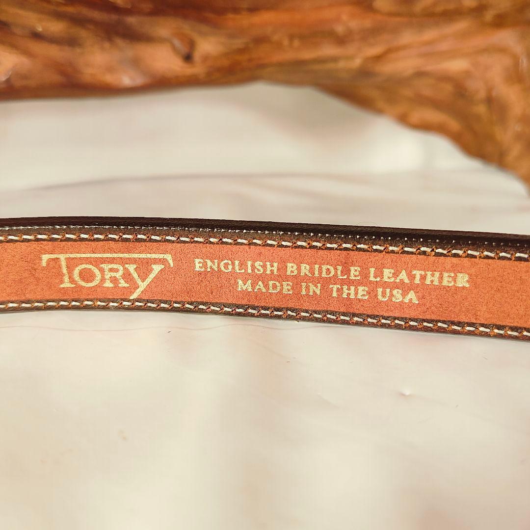 【極美品】TORY LEATHER　USA製　高級極厚イングリッシュレザーベルト